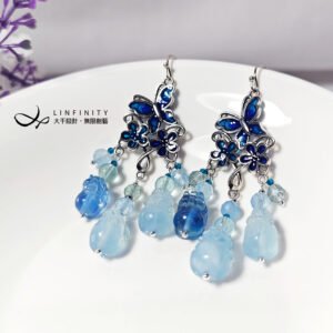 海藍寶 魔鬼藍 貔貅 龍 蝶 招財 大寶石耳環 單品 禮物 收藏 獨家