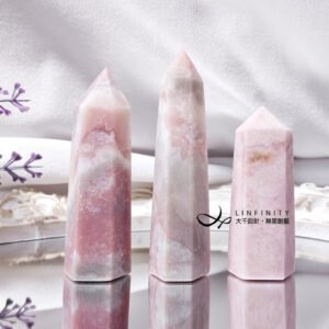 稀有粉紅蛋白石 天使的肌膚 愛與和平 桃花貴人 招財 晶柱 禮物