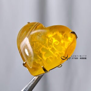 稀有頂級黃螢石 心想事成 招財 大寶石戒指 內徑17.2mm 禮物 收藏