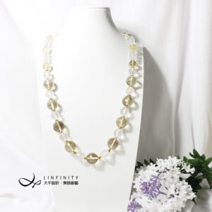 頂級黃水晶 白水晶 水晶之王 鑽面 招財 淨化 項鍊 單品 禮物