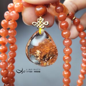 頂級南紅瑪瑙 紅幽靈水晶 富貴 108手串 念珠 6mm 單品 禮物