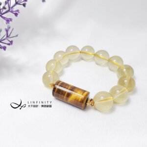 黃虎眼石 柱狀 黃水晶 財富之石 招財 霸氣 信心 手鍊 單品 禮物