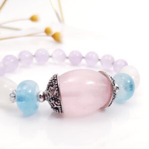 星光粉晶 海藍寶 月光石 紫水晶 愛情 勇氣 智慧 手鍊 單品 禮物