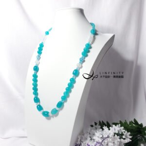 頂級天河石 亞馬遜石 藍月光 琺瑯 幸運 靈性 項鍊 單品 禮物