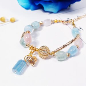 綠柱石 摩根石 海藍寶 隨型 馬卡龍 名媛 手鍊 彩虹 同志 禮物