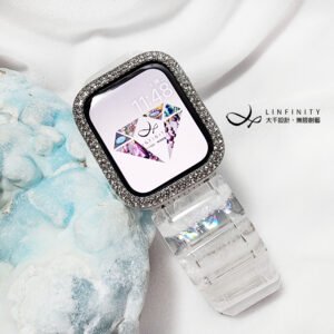 稀有 彩虹白幽靈水晶 Apple Watch 智慧手錶 Android 錶帶 單品 禮物