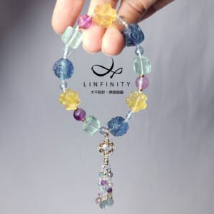 彩虹螢石 多寶 金蟾 魔方 花 富貴 招財 事業 手鍊 單品 禮物