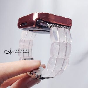 星光粉晶 愛情 人緣 Apple Watch 智慧手錶 Android 寶石 錶帶 禮物