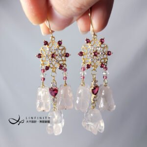 星光粉晶 兔 紅兔大展 前兔似錦 智慧 人緣 愛情 事業 耳環 限量 禮物