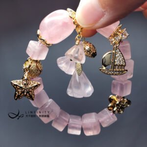 星光粉晶 魔方 好事蓮蓮 吉星高照 一帆風順 手鍊 單品 禮物