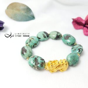 松石 貔貅 三元及第 鐵線 山水 水墨 富貴 招財 手鍊 單品 禮物