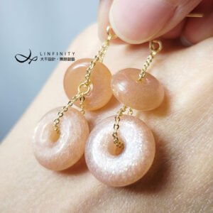 橙月光 靈性第三隻眼 古錢 平安扣 好事成雙 富貴 招財 耳環 單品 禮物