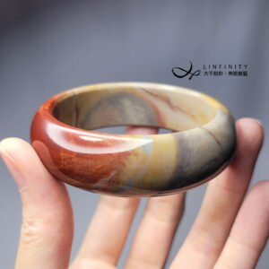 天然 海洋碧玉 玉瓍 瑪瑙 粉彩 富貴 開運 招財 手鐲 18cm 單品 禮物