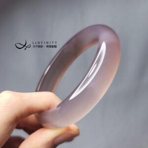 天然 冰種 粉紫 玉瓍 瑪瑙 富貴 招財 手鐲 18.5cm 帶證書 單品 禮物