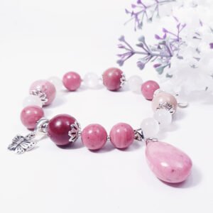 台灣花蓮 玫瑰石 愛情石 月光石 手鍊 情人 戀愛 桃花 開運 禮物