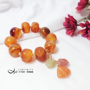 頂級冰種瑪瑙 玉瓍 回紋 貝 花 如意 招財 大寶石 手鍊 單品 禮物