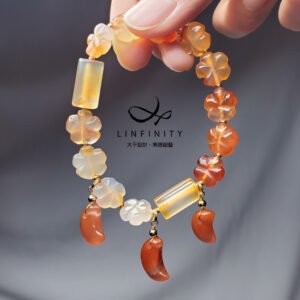 頂級瑪瑙 玉瓍 南紅 花容月貌 富貴吉祥 手鍊 單品 禮物