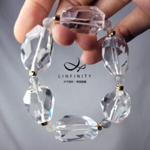 頂級白水晶 魔鬼雲水晶 異象 幽靈 事業 大寶石手鍊 單品 禮物