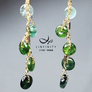 天然 碧璽 平安扣 古錢 五福臨門 十全十美 流蘇 招財 耳環 單品 禮物