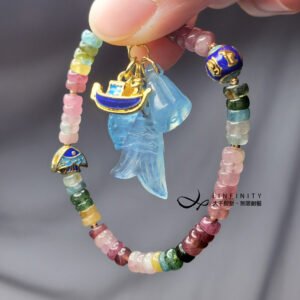 頂級碧璽 海藍寶 好事發生 琺瑯 一帆風順 勇氣 手鍊 單品 禮物