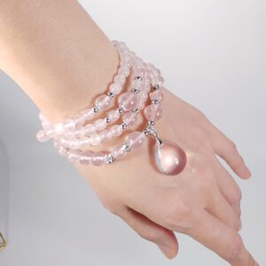 頂級星光粉晶 桃花 愛情 貴人 108手串 念珠 6-10mm 單品 禮物