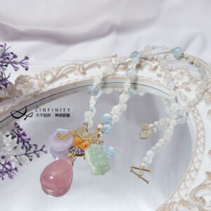 翡翠 蝠報 粉晶 海藍寶 多寶 所願皆成 上善若水 彩虹 項鍊 單品 禮物