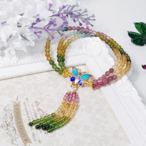 頂級彩虹碧璽 蝴蝶 琺瑯 福氣 華麗 手鍊 七脈輪 同志 單品 禮物