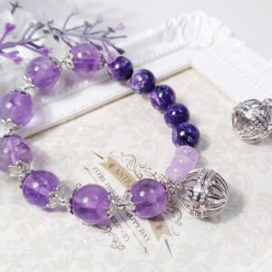 薰衣草紫水晶 紫龍晶 魔盒 擴香 精油 手鍊 能量 開運 招財 禮物