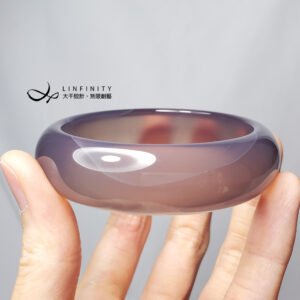 天然 紫玉瓍 紫瑪瑙 富貴 開運 好人緣 手鐲 18.5cm 帶證書 單品 禮物