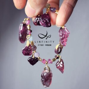 頂級珍稀紫碧璽 多寶釧 大紅大紫 所願皆成 富貴 手鍊 單品 禮物