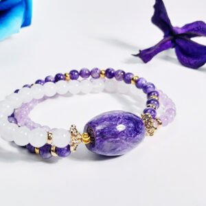 頂級紫龍晶 薰衣草紫水晶 白玉 智慧 招財 手鍊 頂輪 單品 禮物