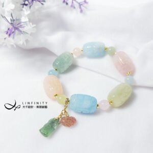 彩虹綠柱石 海藍寶 摩根石 回紋 碧璽 七脈輪 手鍊 單品 禮物