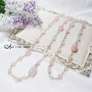 彩虹綠柱石 海藍寶 摩根石 勇敢者之石 回紋 長項鍊 單品 禮物