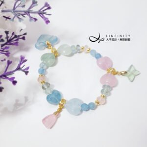彩虹綠柱石 海藍寶 摩根石 多寶釧 如意 心 智慧 手鍊 單品 禮物