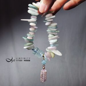 彩虹綠柱石 海藍寶 摩根 金剛杵 隨型 智慧 富貴 手鍊 單品 禮物