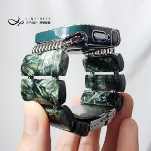 頂級 綠龍晶 霸氣 Apple Watch 智慧手錶 Android 寶石 錶帶 客製 禮物