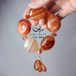 纏絲瑪瑙 三元及第 玉振金聲 扳指 招財 大寶石手鍊 單品 禮物