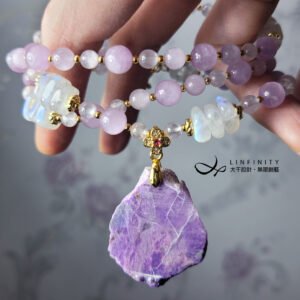 舒俱來 原礦墜 紫鋰輝 貓眼 藍月光 富貴 靈性 智慧 項鍊 單品 禮物