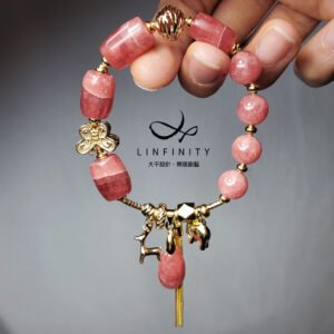 頂級菱錳礦 紅紋石 太平有象 蝴蝶 貴人 流蘇 手鍊 單品 禮物