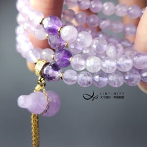 薰衣草紫水晶 葫蘆 福祿 事業 智慧 108手串 念珠 6mm 單品 禮物