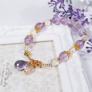 頂級薰衣草 紫黃晶 智慧 財富 能量 手鍊 招財 開運 單品 禮物