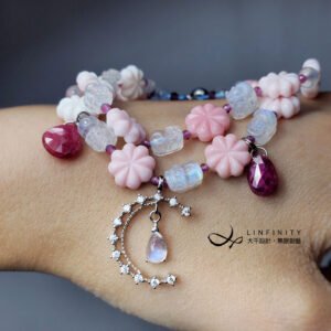 頂級藍月光石 月亮 貔貅 紅寶 女皇貝 花開富貴 手鍊 單品 禮物