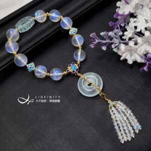 頂級藍月光 高藍光 海藍寶 回紋 古錢 琺瑯 招財 手鍊 單品 禮物