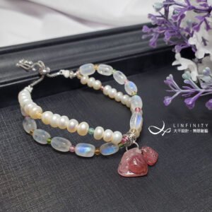 頂級碧璽 壽桃 如意 藍月光 珍珠 純潔靈性 富貴 手鍊 單品 禮物