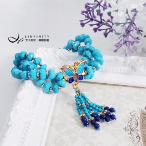 頂級藍松石 高瓷化 青金石 琺瑯 流蘇 收藏 手鍊 單品 禮物 獨家
