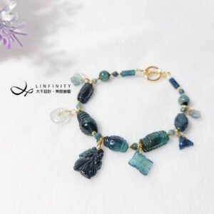 珍稀藍碧璽 金魚 金玉 螺貝 古錢 多寶 招財 手鍊 單品 禮物