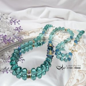 稀有 冰種 藍綠曜石 琺瑯 蝴蝶 福氣 富貴 招財 大寶石 項鍊 單品 禮物