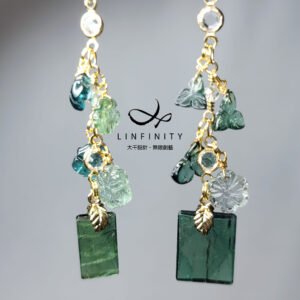 天然 頂級 綠碧璽 多寶 無飾牌 智慧 富貴 招財 平安 耳環 單品 禮物