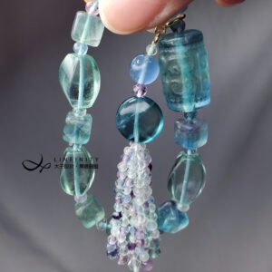 頂級藍綠螢石 回紋 魔方 流蘇 彩虹 智慧 隨意扣 手鍊 單品 禮物