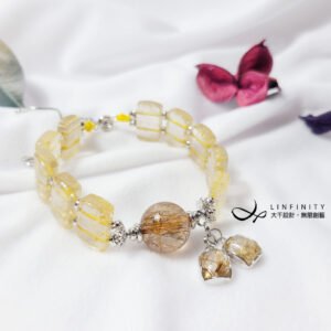頂級金髮晶 鈦晶 紅銅鈦 維納斯 財富 招財 信心 手鍊 單品 禮物